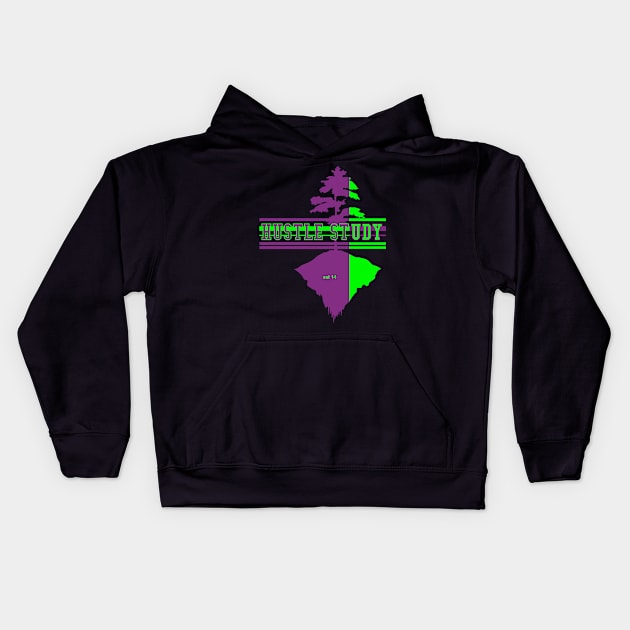 EST14 DoubleFiolet Kids Hoodie by HustleStudy